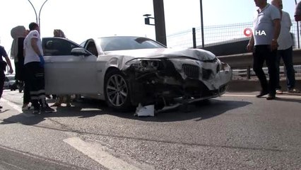 Otomobille çarpışan tır yolun karşı şeridine geçti, D100 trafiğe kapandı