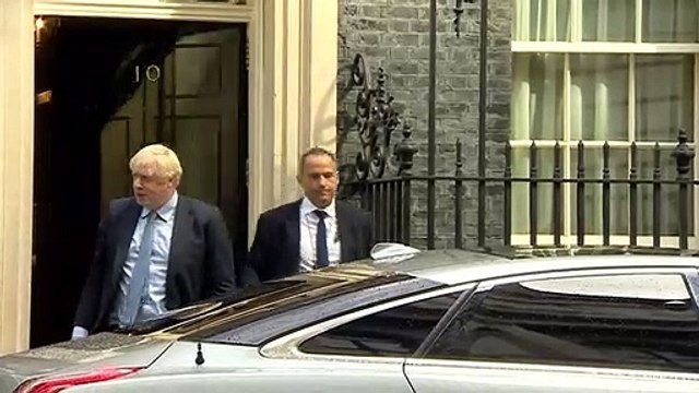 Boris Johnson departs Downing Street for Parliament