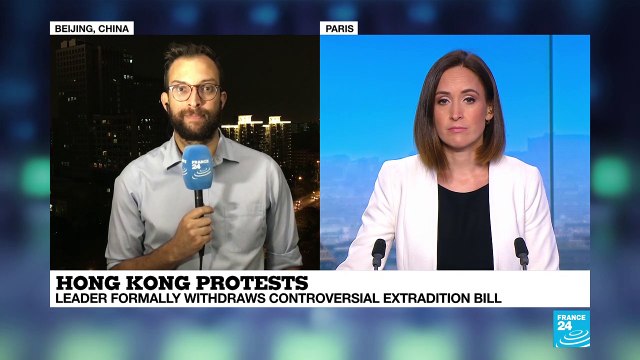 Hong Kong leader formally withdraws extradition bill: where is this annoucement coming from?