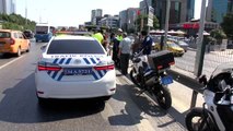 D-100 karayolunda kaza motosikletli trafik polisi yaralandı