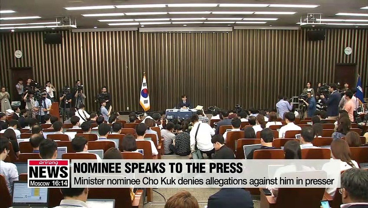 Rival parties agree to hold confirmation hearing for justice minister nominee Cho Kuk on Friday