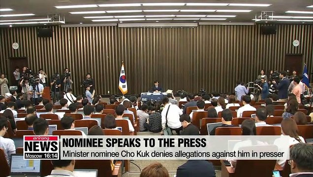 Rival parties agree to hold confirmation hearing for justice minister nominee Cho Kuk on Friday