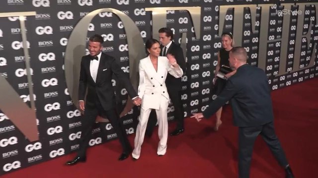 Victoria, David, and Brooklyn Beckham at GQ Men of the Year Awards 2019