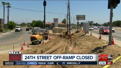 24th Street off-ramp from Northbound 99 closed for 55 days