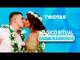 Óscar y Alexia se casaron en plena transmisión de Enamorándonos
