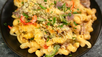 How to Make Philly Mac and Cheese Steak