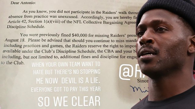 Antonio Brown RIPS Raiders For Fining Him $54k Over Missed Practices