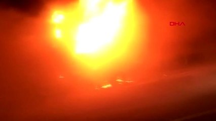 Halk otobüsü tem otoyolunda alev alev yandı