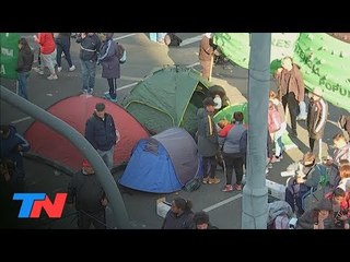 Cortes, protestas y acampes en 9 de Julio durante toda la noche