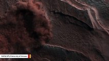 NASA Orbiter Captured A Martian Avalanche On Camera