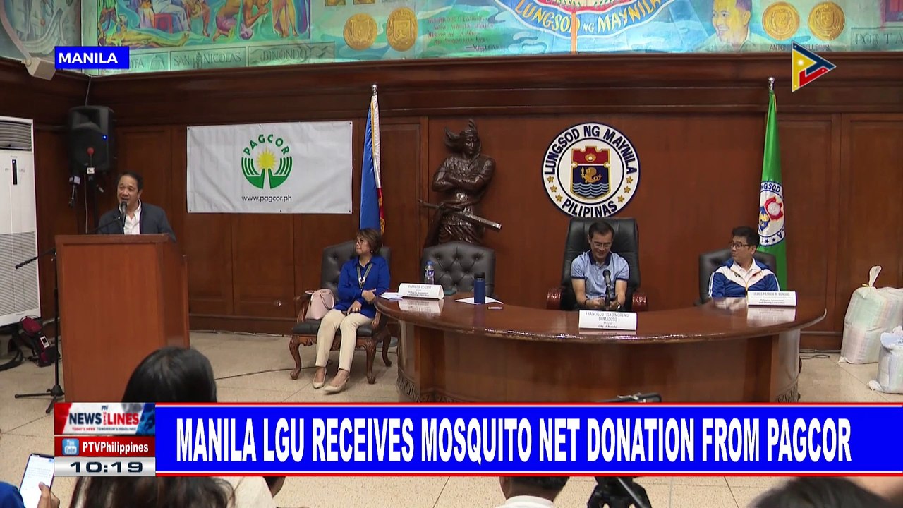 Manila LGU receives mosquito net donation from...