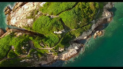 Music and life style fly cam beach