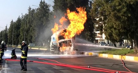 Antalya'da LPG tankerinde yangın
