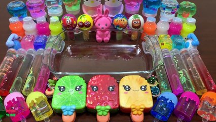 Relaxing with Fruits Ice-Cream & Hello Kitty|Mixing Random Things Into Store Bought&Putty Slime #622
