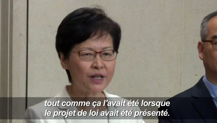 Carrie Lam dit que le retrait du projet de loi est la décision du gouvernement de Hong Kong