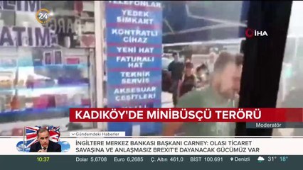Kamyonete tekmeler savurdu