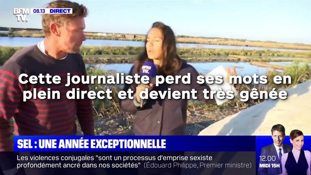 Cette journaliste perd ses mots en plein direct et devient très gênée !