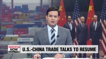 U.S. and China agree to resume trade talks in Washington in October
