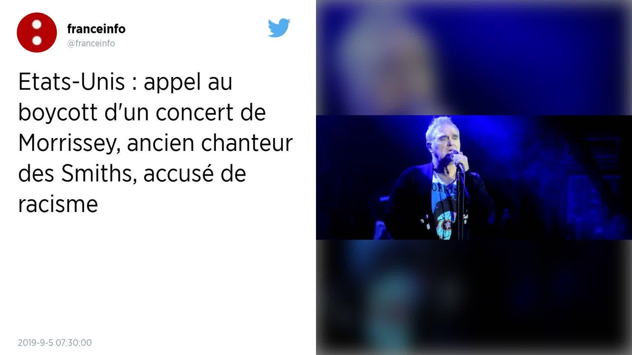 Etats-Unis. Appel au boycott du concert du chanteur Morrissey, accusé de racisme