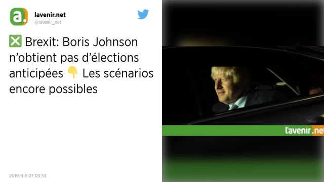 Brexit : La demande d’élections anticipées de Boris Johnson rejetée par le Parlement britannique