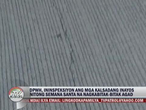 Cracks seen on EDSA after Holy Week repair