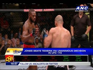 Jones decisions Teixeira to retain UFC title