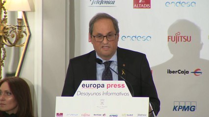 Torra advierte a Sánchez sobre su apoyo a la investidura