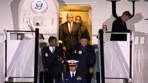 Mike Pence arrives at Stansted Airport for UK visit