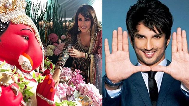Rhea Chakraborty's pic with Ganesha gets this comment from Sushant Singh Rajput | FilmiBeat