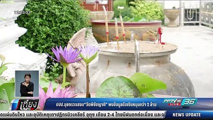 ปปป.ลุยตรวจสอบ“วัดพิชัยญาติ” พบข้อมูลรับเงินหนุนกว่า 1ล้าน - เที่ยงทันข่าว