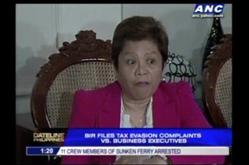 BIR files tax evasion complaints vs. business execs - video ...