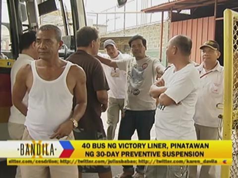 LTFRB suspends 42 Victory Liner buses