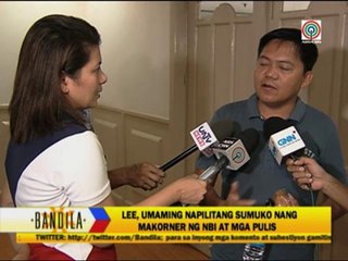 Cedric Lee admits being cornered by NBI