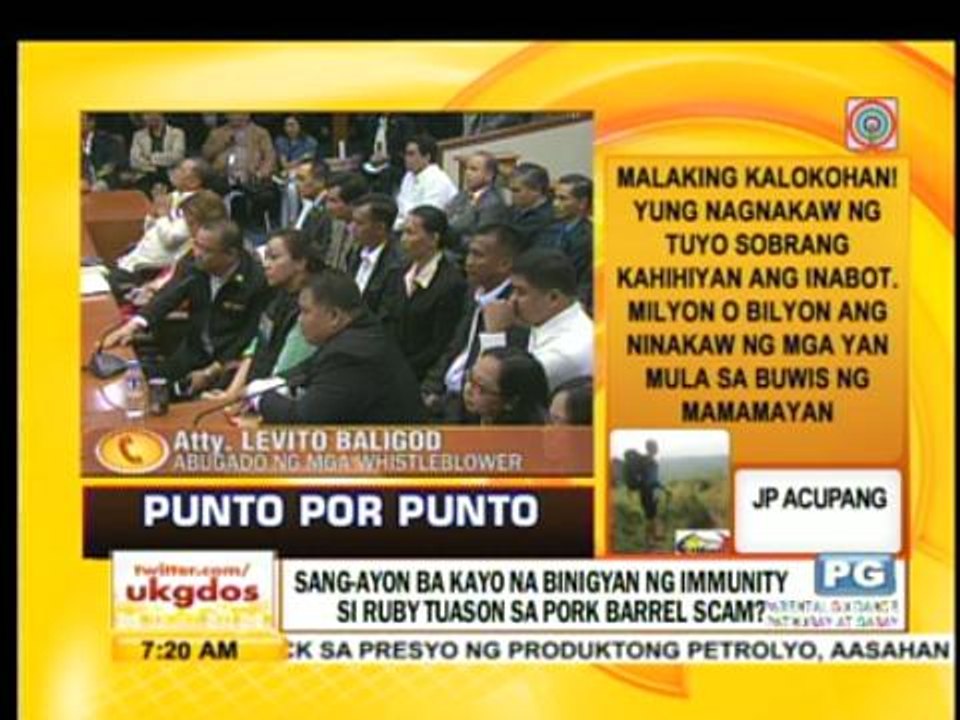 Punto por Punto: Tuason, binigyan ng immunity ng Ombudsman sa kasong plunder kaugnay sa PDAF scam