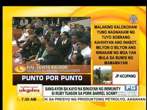 Punto por Punto: Tuason, binigyan ng immunity ng Ombudsman sa kasong plunder kaugnay sa PDAF scam