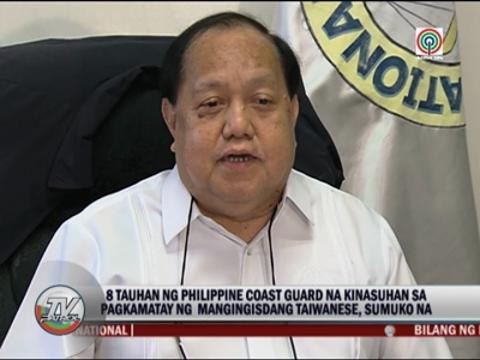 Coast Guard men in Taiwanese fisherman's death surrender