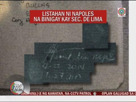 Signed 'Napoles list' revealed