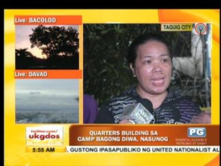 Fire hits building in Camp Bagong Diwa