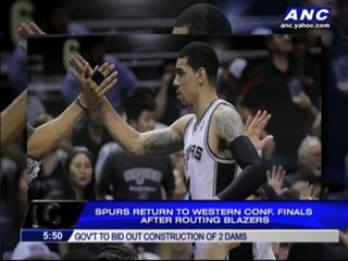 Spurs return to conference finals after routing Blazers