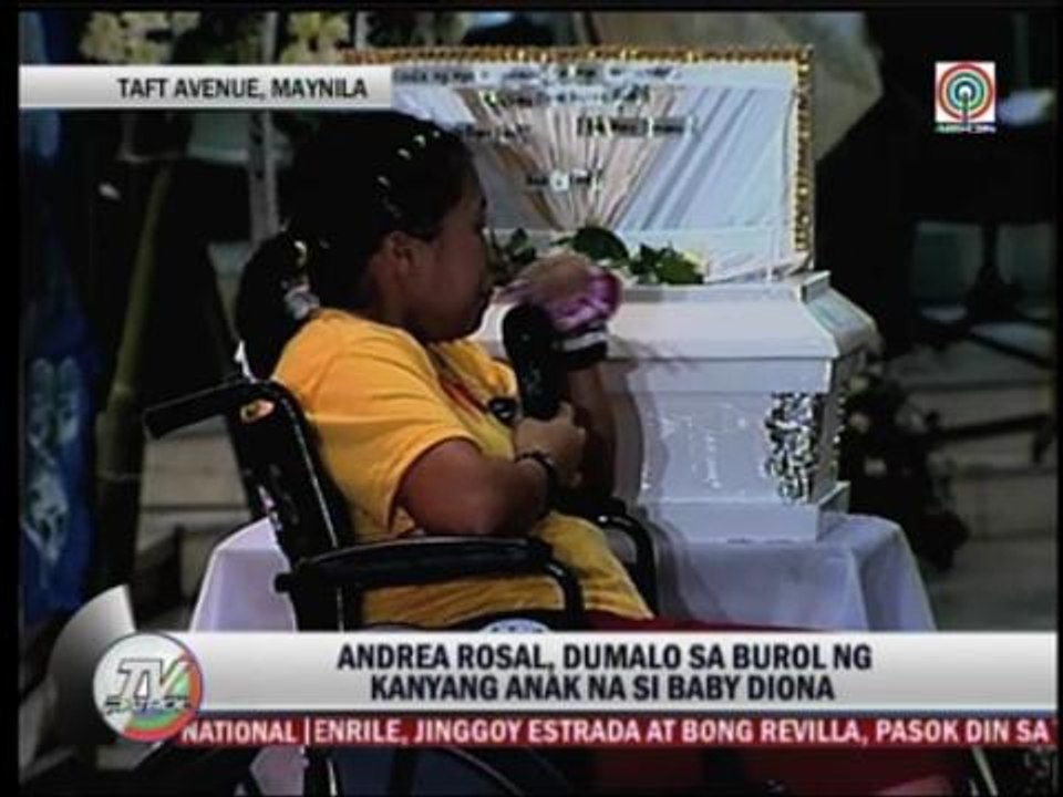 Andrea Rosal breaks into tears at daughter's wake