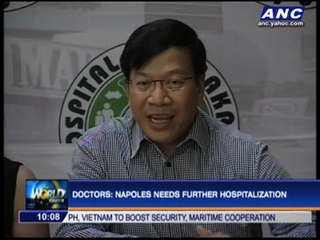 Napoles suffering from operation complications, doctors say