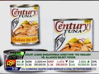 TRO request vs Alliance Select Foods junked