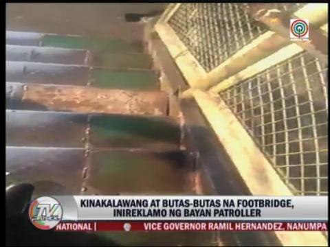 WATCH: Rust-ridden MMDA footbridge in Pasay