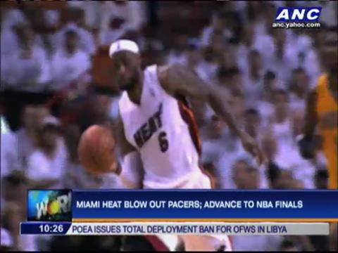 Miami blows out Pacers, advances to NBA Finals