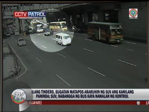 WATCH: SUV hit by bus, plows into sidewalk stalls