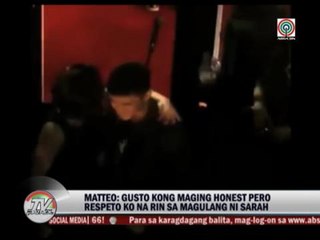 Matteo's 'Good morning, mahal' meant for Sarah?