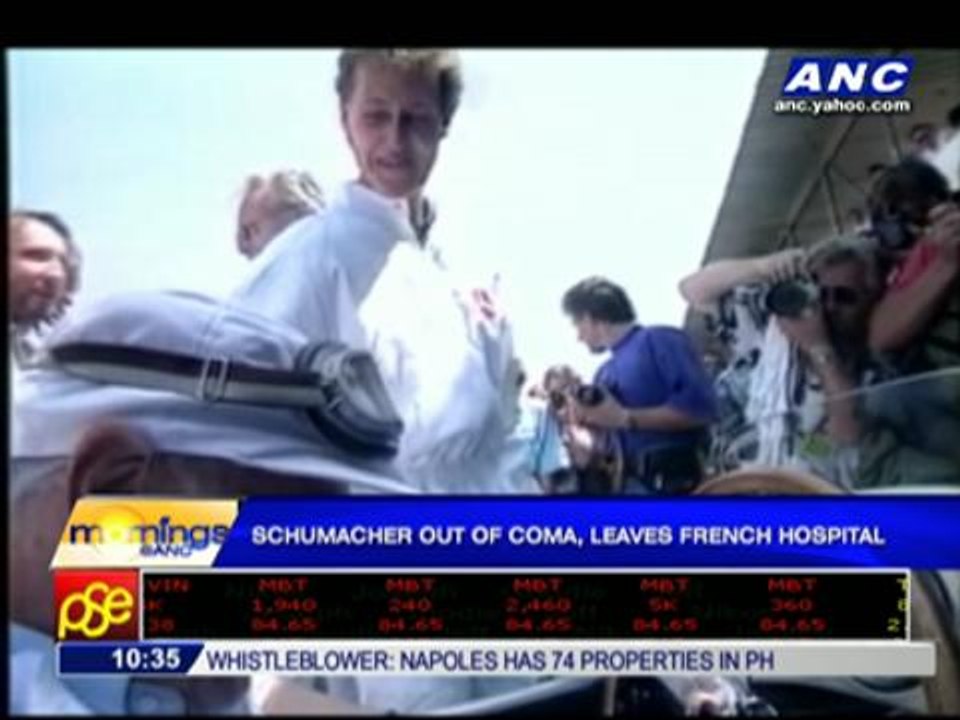 Schumacher out of coma, leaves hospital