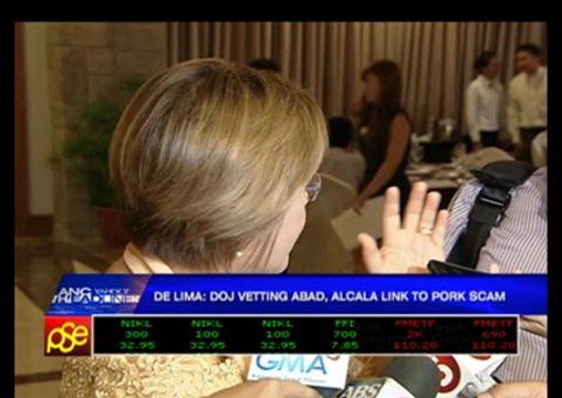 DOJ vetting Abad, Alcala links to pork scam