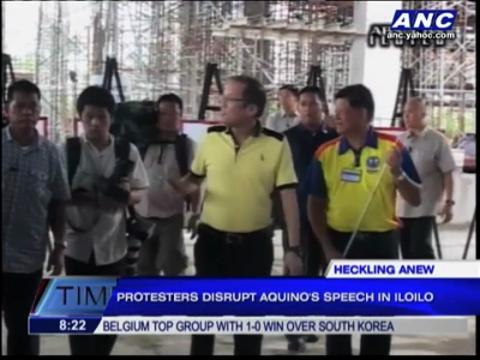 PNoy heckled again in Iloilo