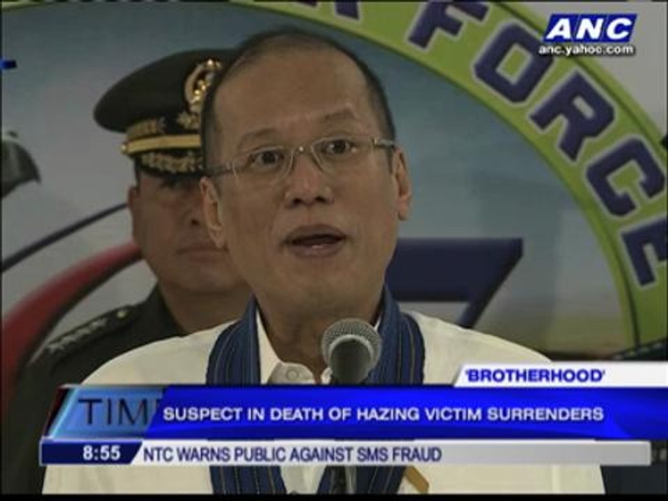 Hazing suspect surrenders